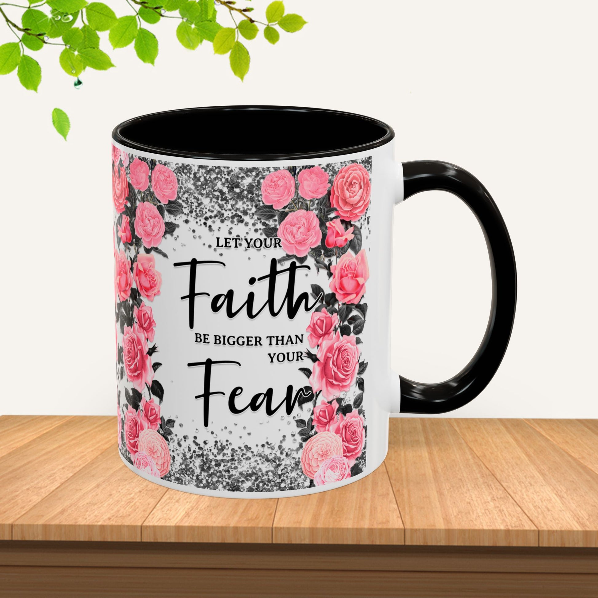 Colorful Floral Faith Mugs - Inspirational Coffee Cups for Home & Gifts - GULLYDESIGN