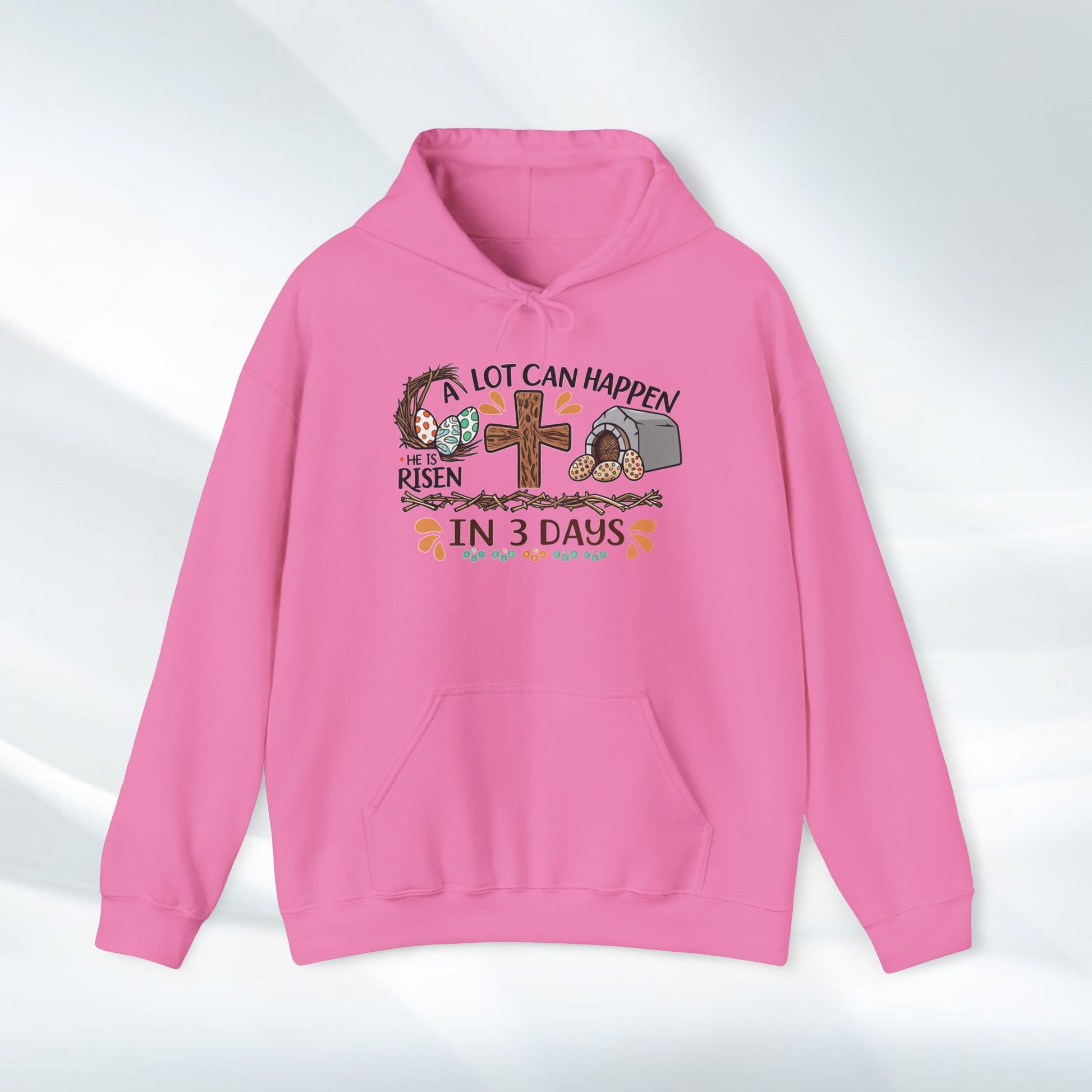 Inspirational Easter Hoodie - "A Lot Can Happen in 3 Days" - Unisex Heavy Blend Sweatshirt - GULLYDESIGN