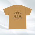Inspirational Unisex Heavy Cotton Tee - 'Be The Light' Matthew 5:14 - GULLYDESIGN