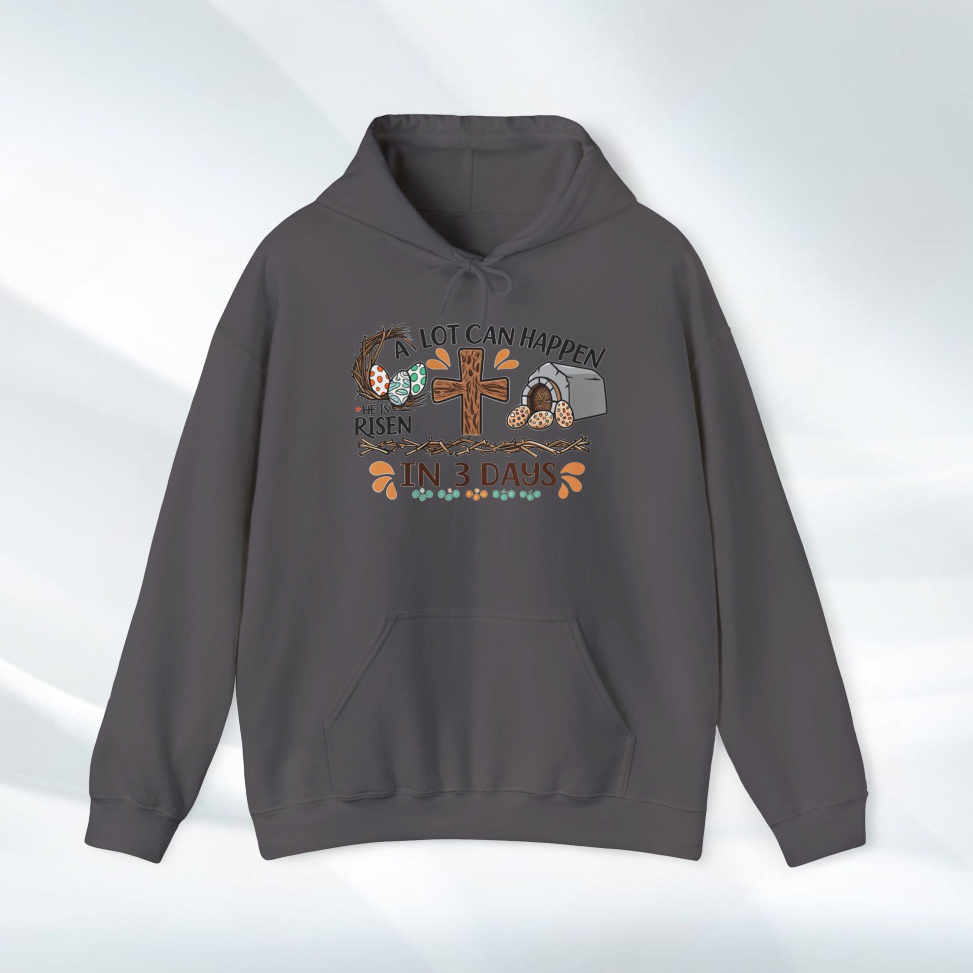 Inspirational Easter Hoodie - "A Lot Can Happen in 3 Days" - Unisex Heavy Blend Sweatshirt - GULLYDESIGN