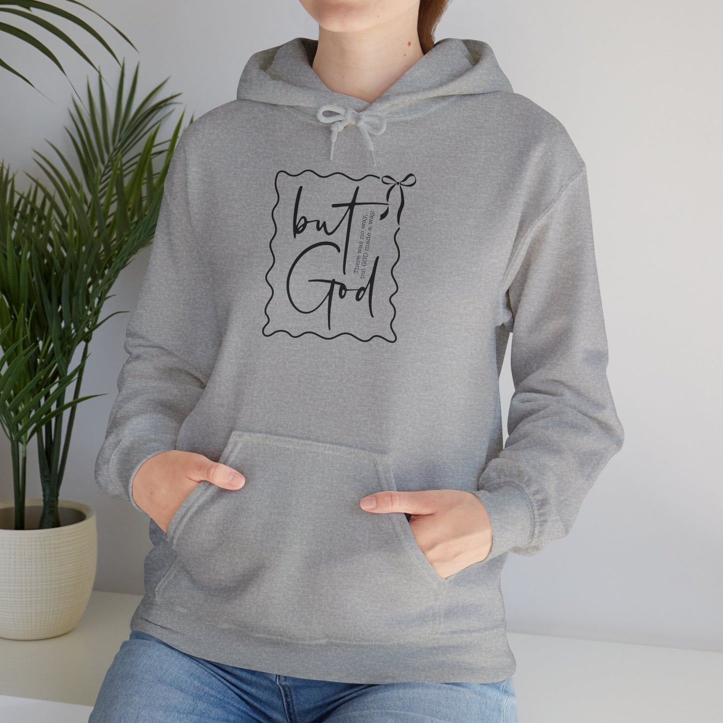 Inspirational Unisex Heavy Blend Hoodie - "but God" Design