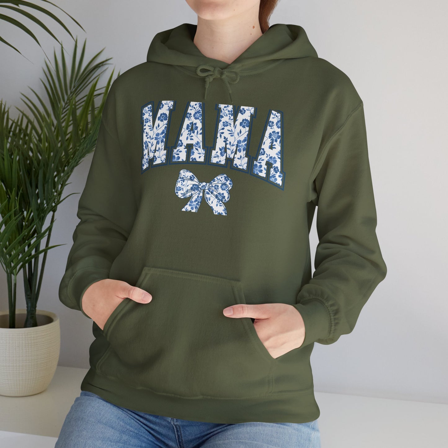 Floral Mama Hoodie - Comfortable Unisex Heavy Blend Sweatshirt for Moms