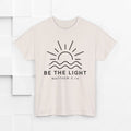 Inspirational Unisex Heavy Cotton Tee - 'Be The Light' Matthew 5:14 - GULLYDESIGN