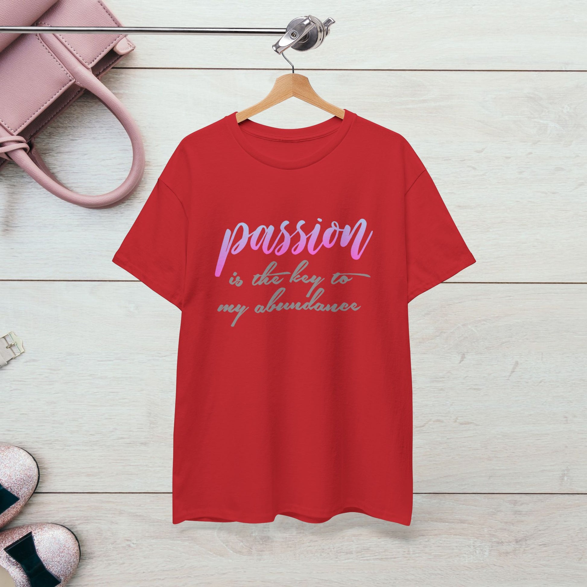 Passion is the Key Unisex Heavy Cotton Tee - Motivational T-Shirt for Inspiration and Abundance - GULLYDESIGN