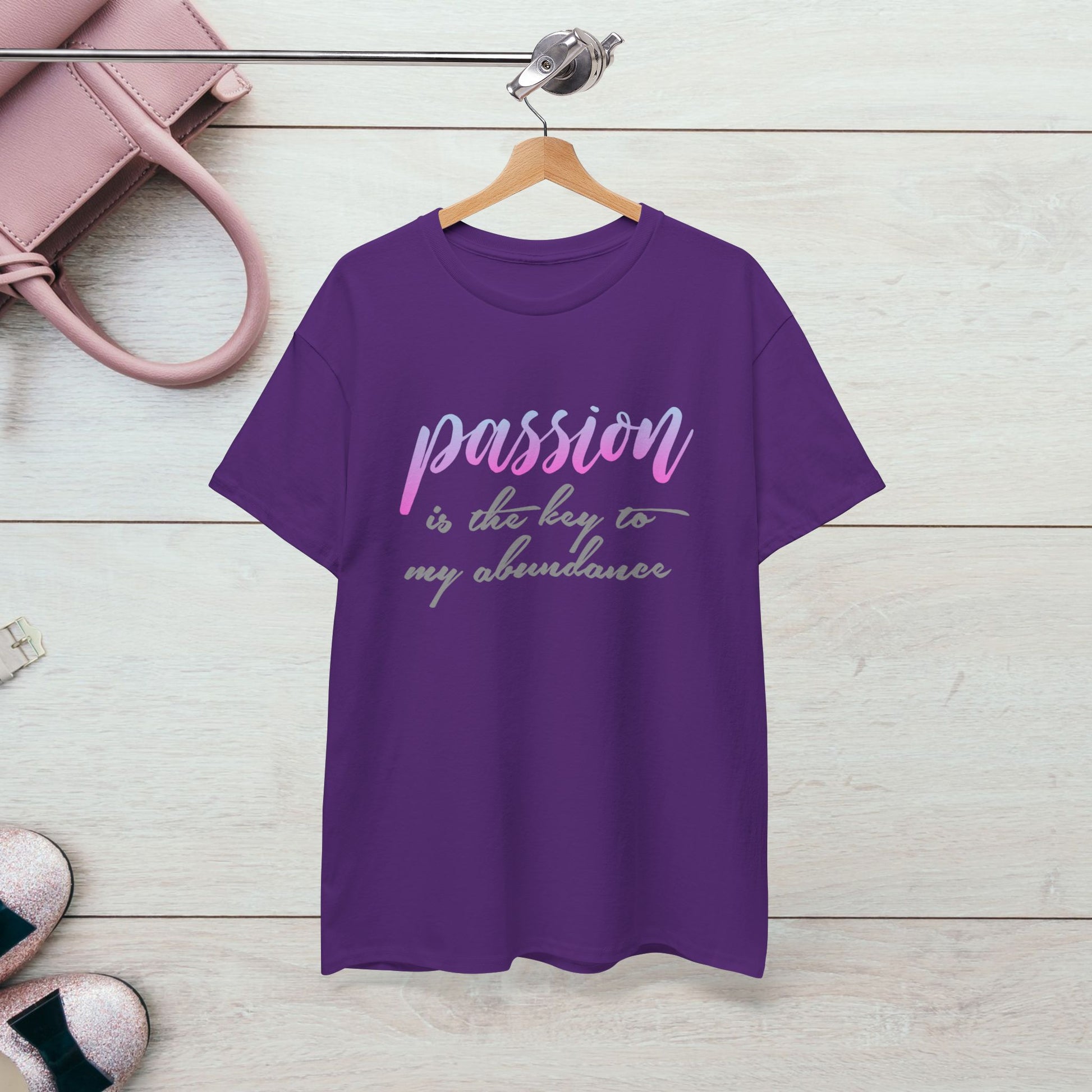 Passion is the Key Unisex Heavy Cotton Tee - Motivational T-Shirt for Inspiration and Abundance - GULLYDESIGN