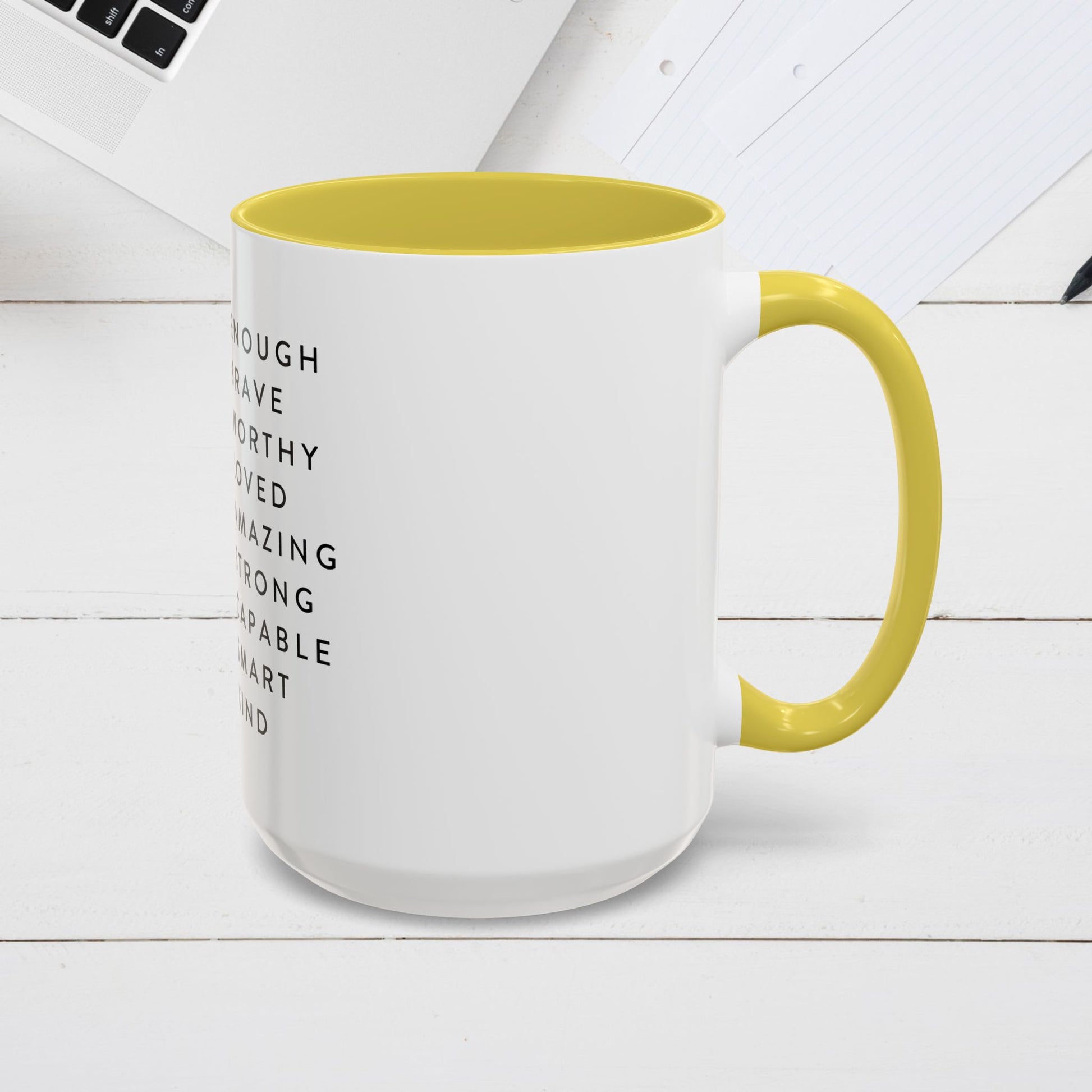 Inspirational Colorful Mug - Empowering Affirmations for Coffee Lovers - GULLYDESIGN