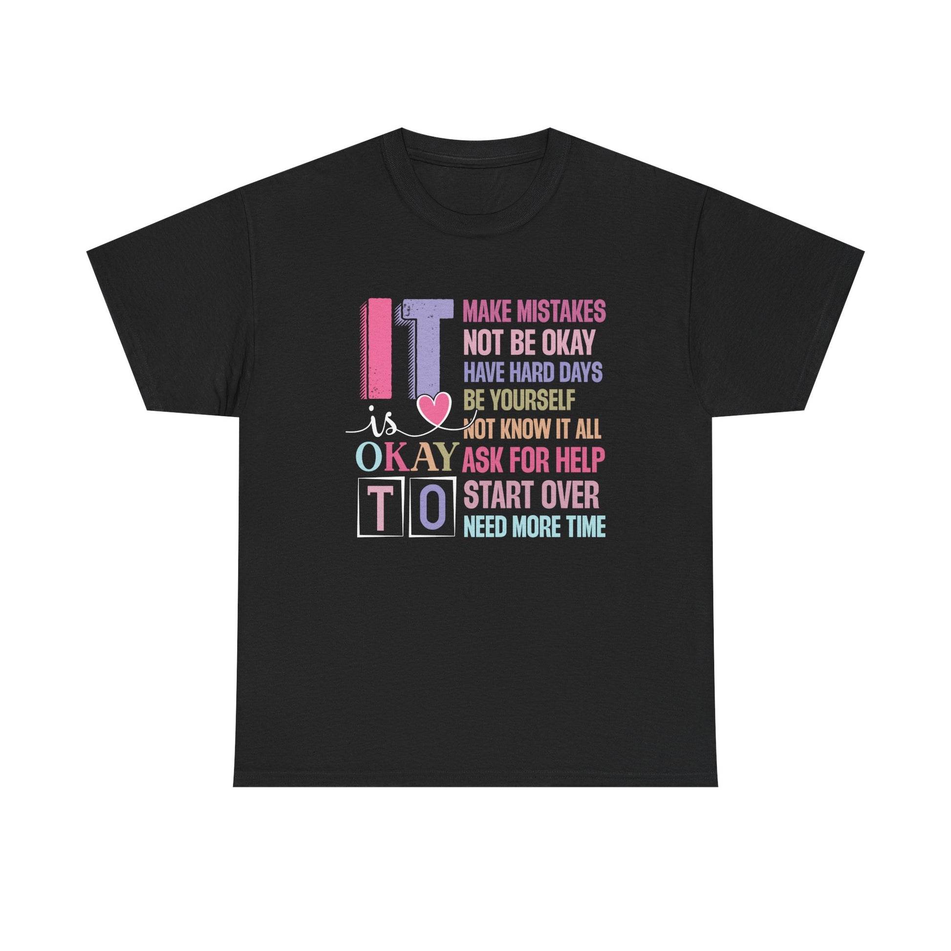 Inspirational Unisex Heavy Cotton Tee – Embrace Mistakes & Start Over - GULLYDESIGN