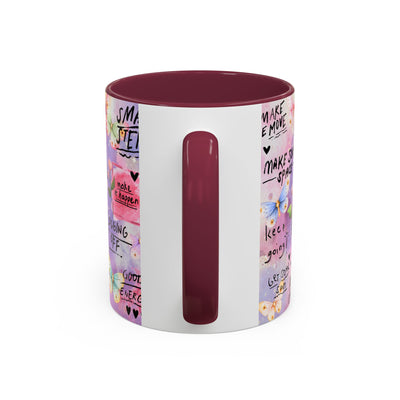 Inspirational Grateful and Thankful Butterfly Mug - Colorful 11oz & 15oz Coffee Cup with Motivational Quotes
