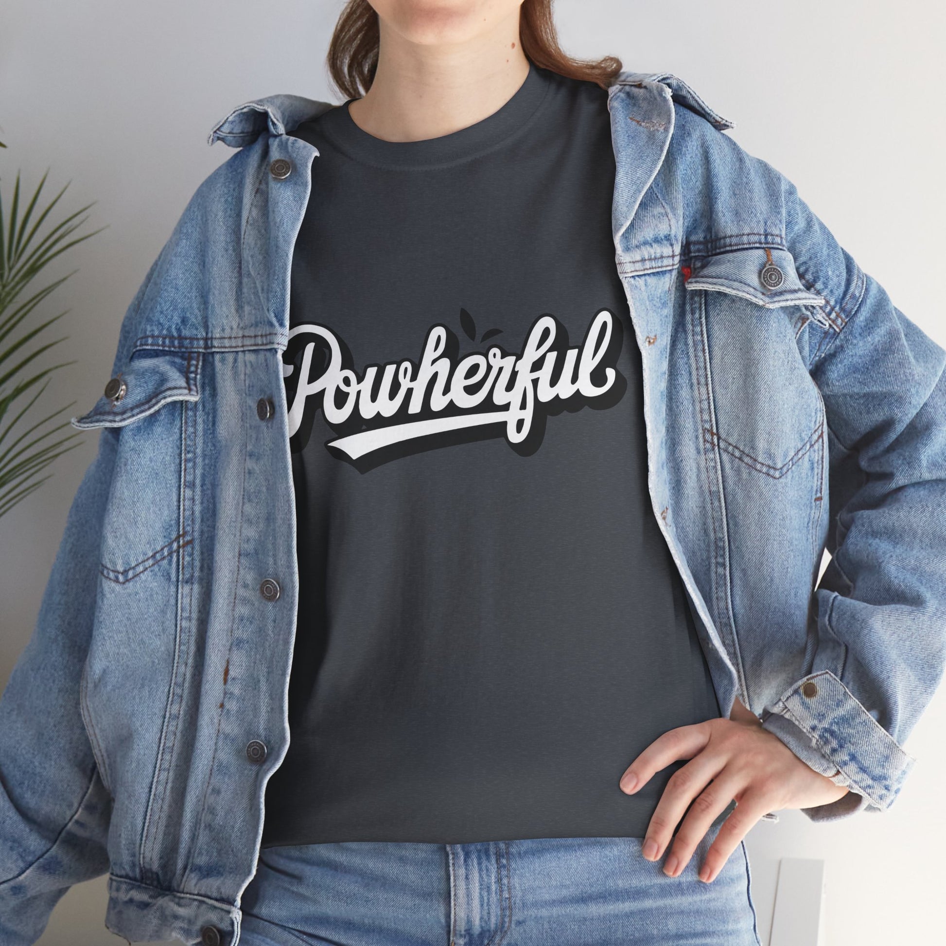 Unisex Heavy Cotton Tee - 'Powerful' Graphic Tee for Empowerment and Self-Expression - GULLYDESIGN