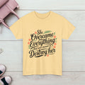 Empowering Women's Quote Unisex Heavy Cotton Tee - 'She Overcame Everything' - GULLYDESIGN