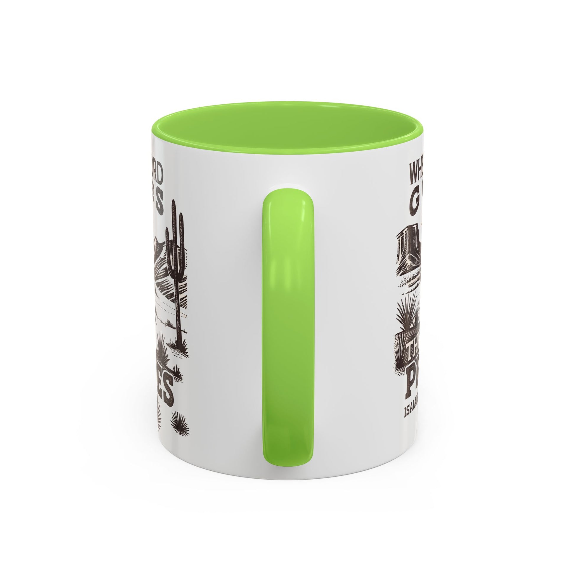 Inspirational Desert Scene Mug - 11oz & 15oz Colorful Coffee Cup for Faith & Encouragement - GULLYDESIGN