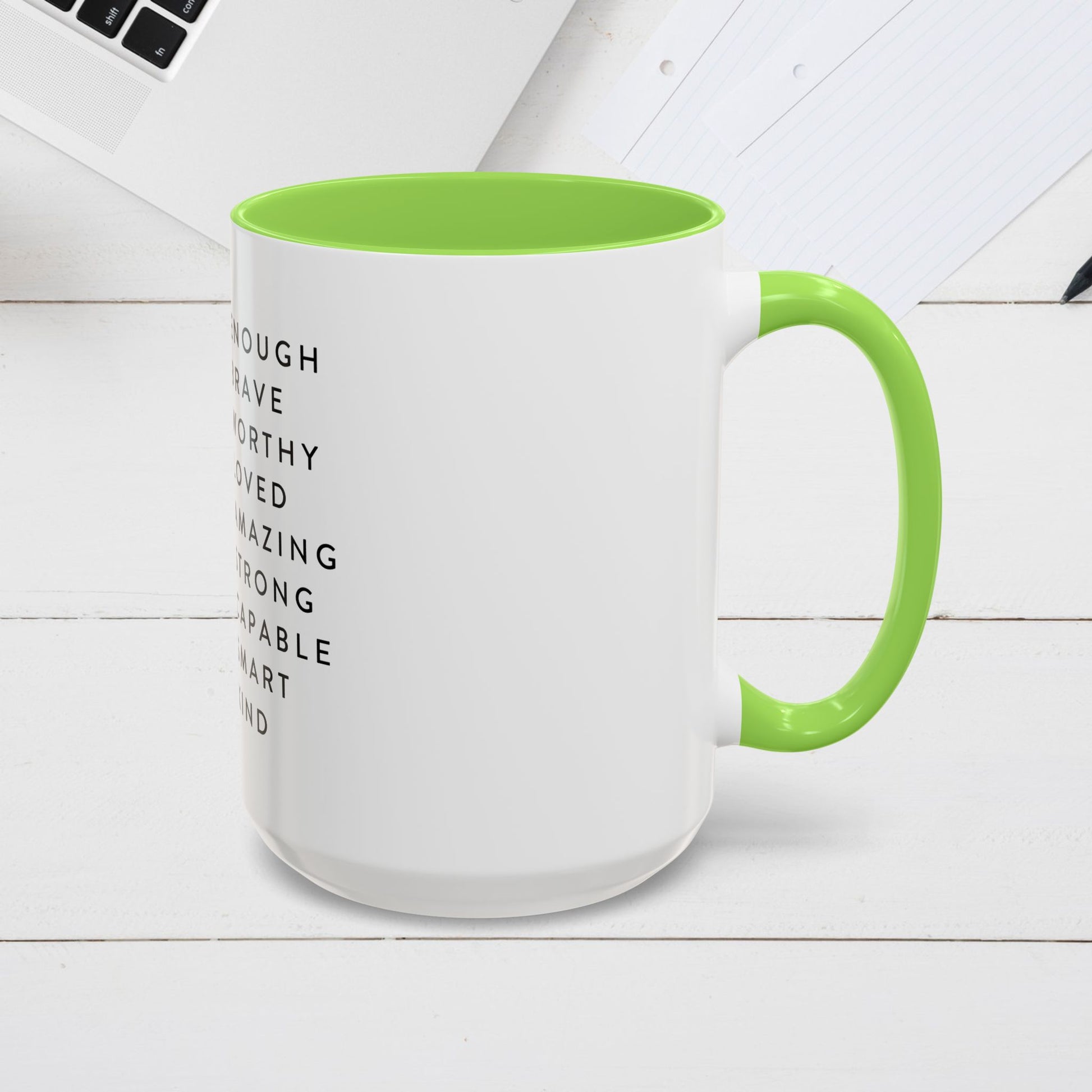 Inspirational Colorful Mug - Empowering Affirmations for Coffee Lovers - GULLYDESIGN