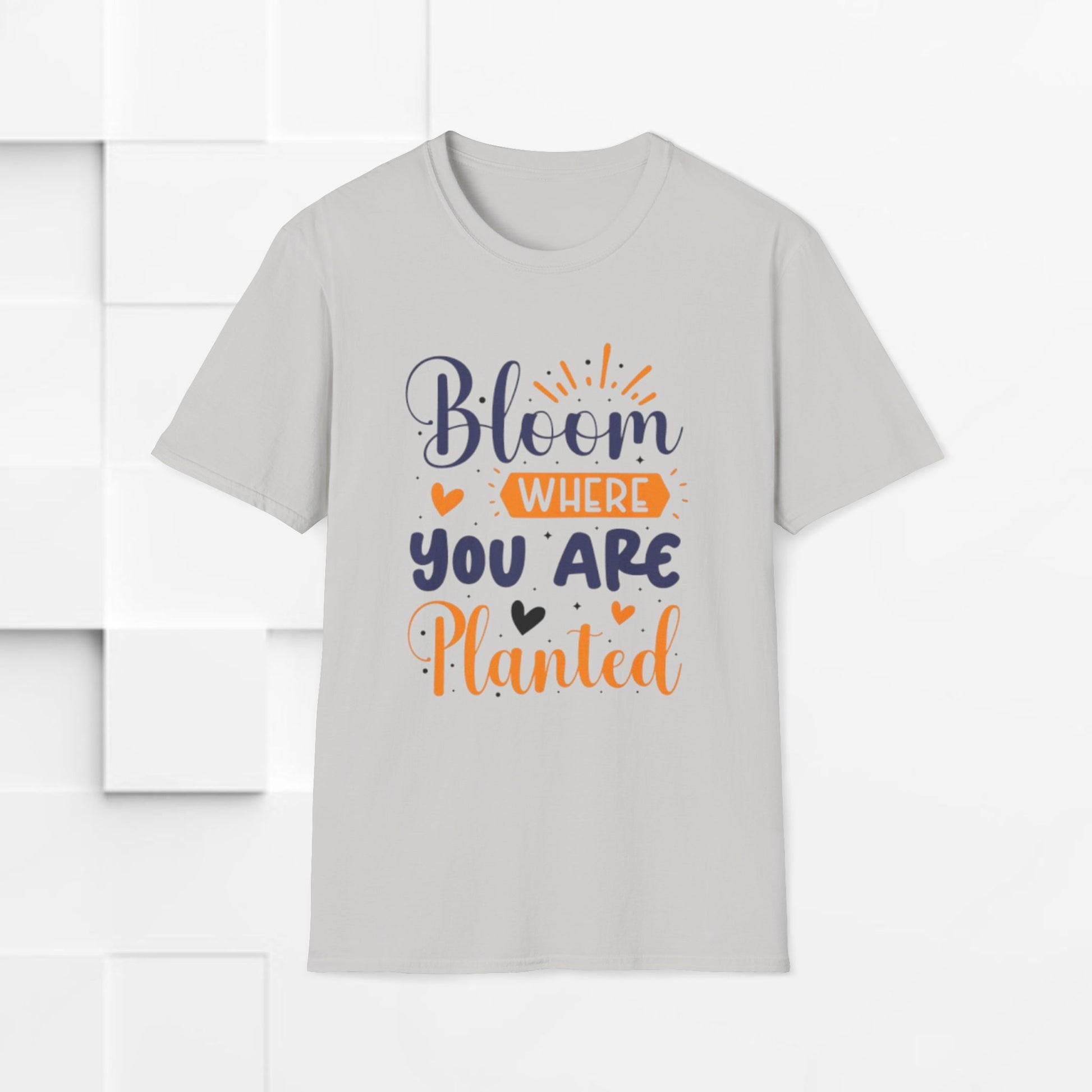 Inspirational Bloom T-Shirt - "Bloom Where You Are Planted" - GULLYDESIGN