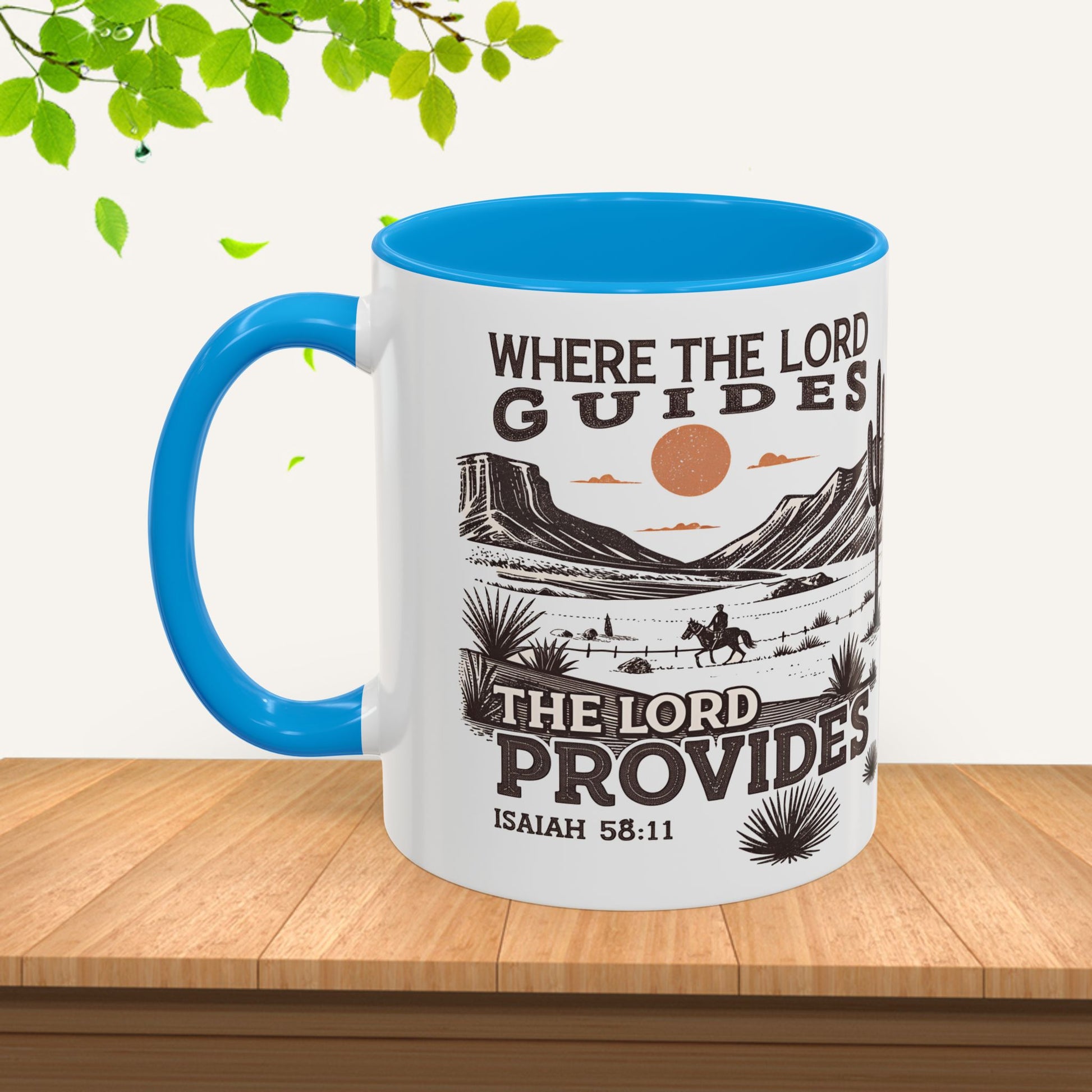 Inspirational Desert Scene Mug - 11oz & 15oz Colorful Coffee Cup for Faith & Encouragement - GULLYDESIGN