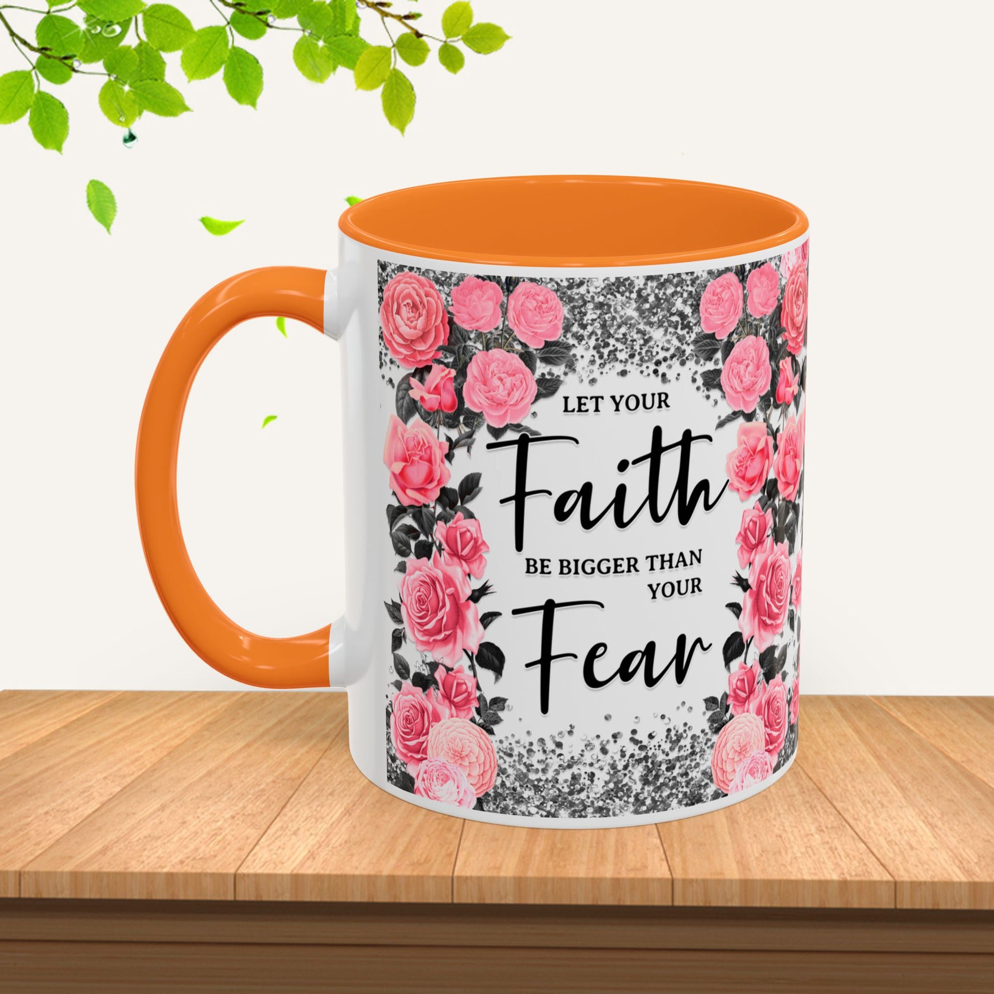 Colorful Floral Faith Mugs - Inspirational Coffee Cups for Home & Gifts - GULLYDESIGN
