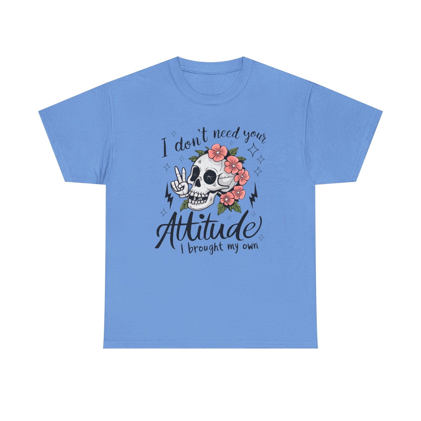 Rebellious Skull Attitude Unisex Heavy Cotton Tee