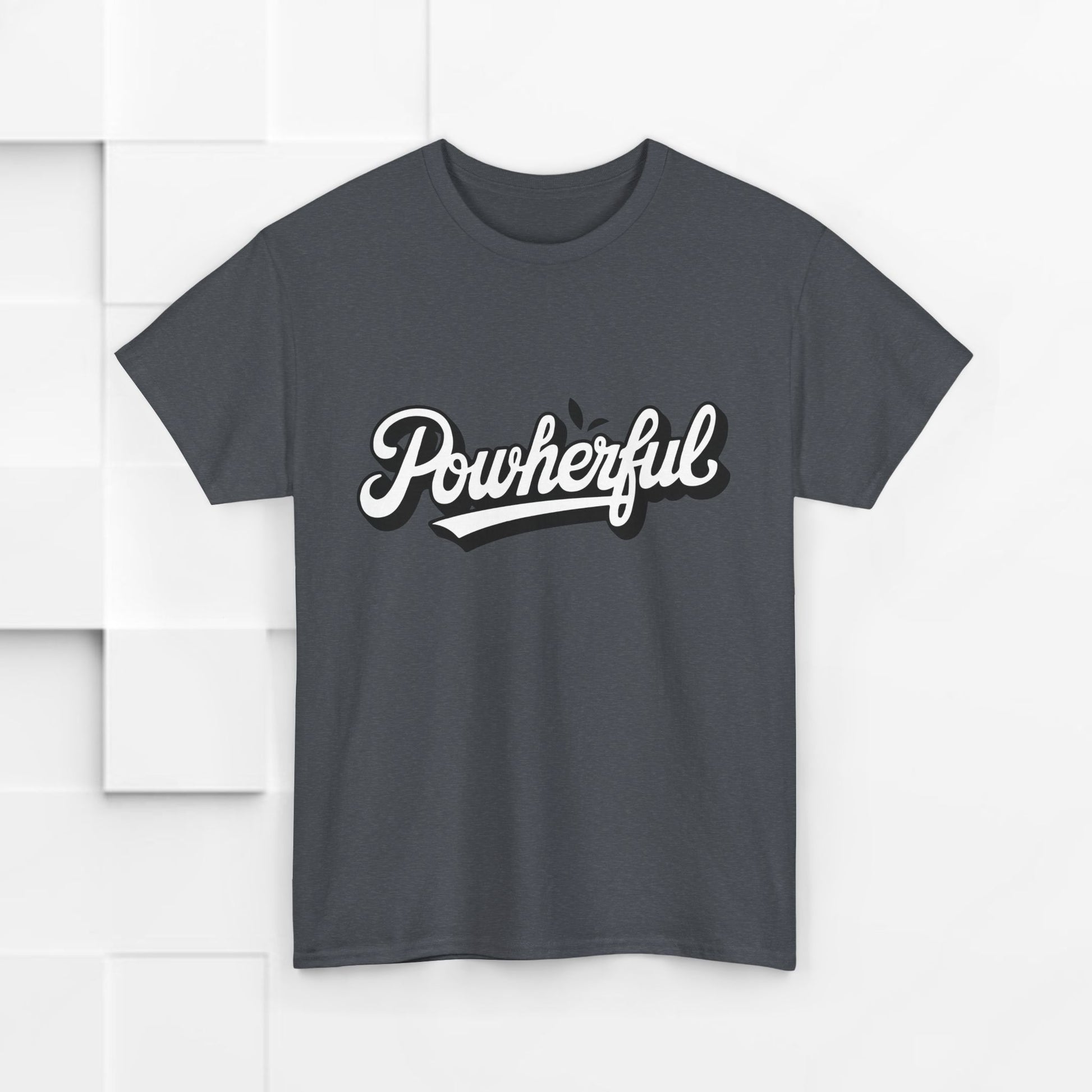 Unisex Heavy Cotton Tee - 'Powerful' Graphic Tee for Empowerment and Self-Expression - GULLYDESIGN