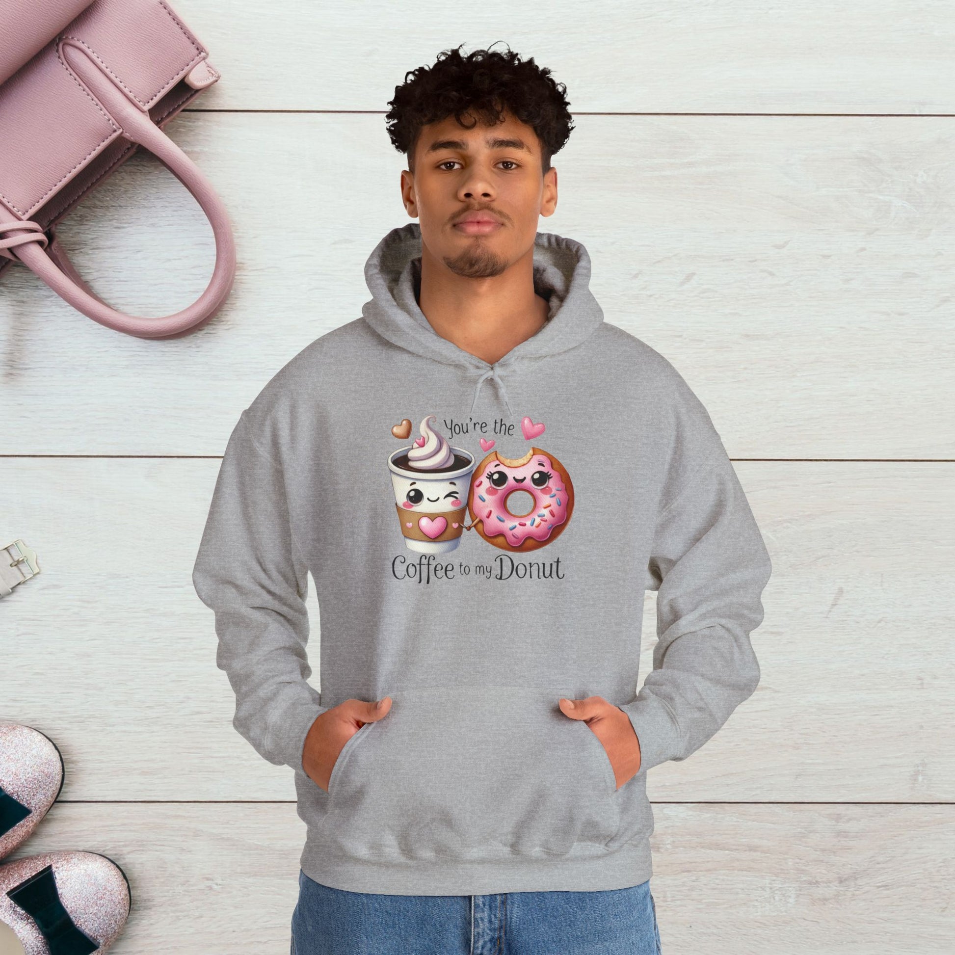 Cute Coffee & Donut Hoodie - You're the Coffee to My Donut Sweatshirt - GULLYDESIGN