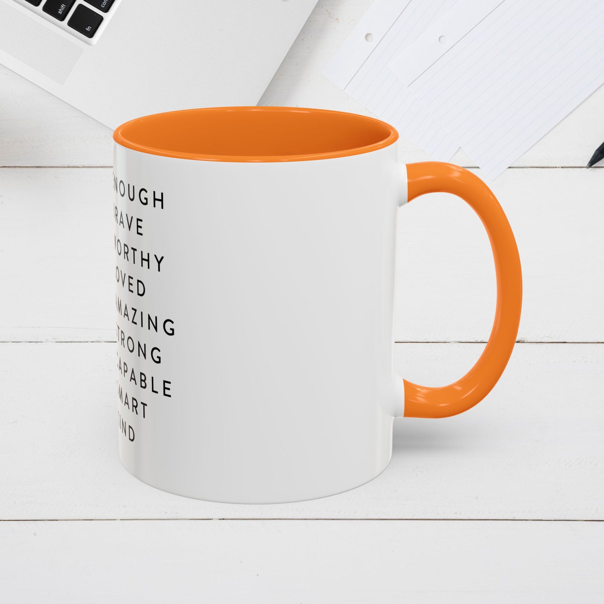 Inspirational Colorful Mug - Empowering Affirmations for Coffee Lovers - GULLYDESIGN