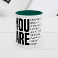 Inspirational Colorful Mug - Empowering Affirmations for Coffee Lovers - GULLYDESIGN