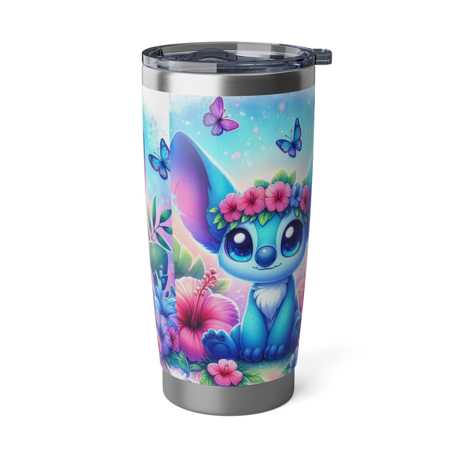 Whimsical Floral Tumbler - 20oz Vagabond Charm with Butterflies - GULLYDESIGN