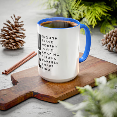 Inspirational Colorful Mug - Empowering Affirmations for Coffee Lovers