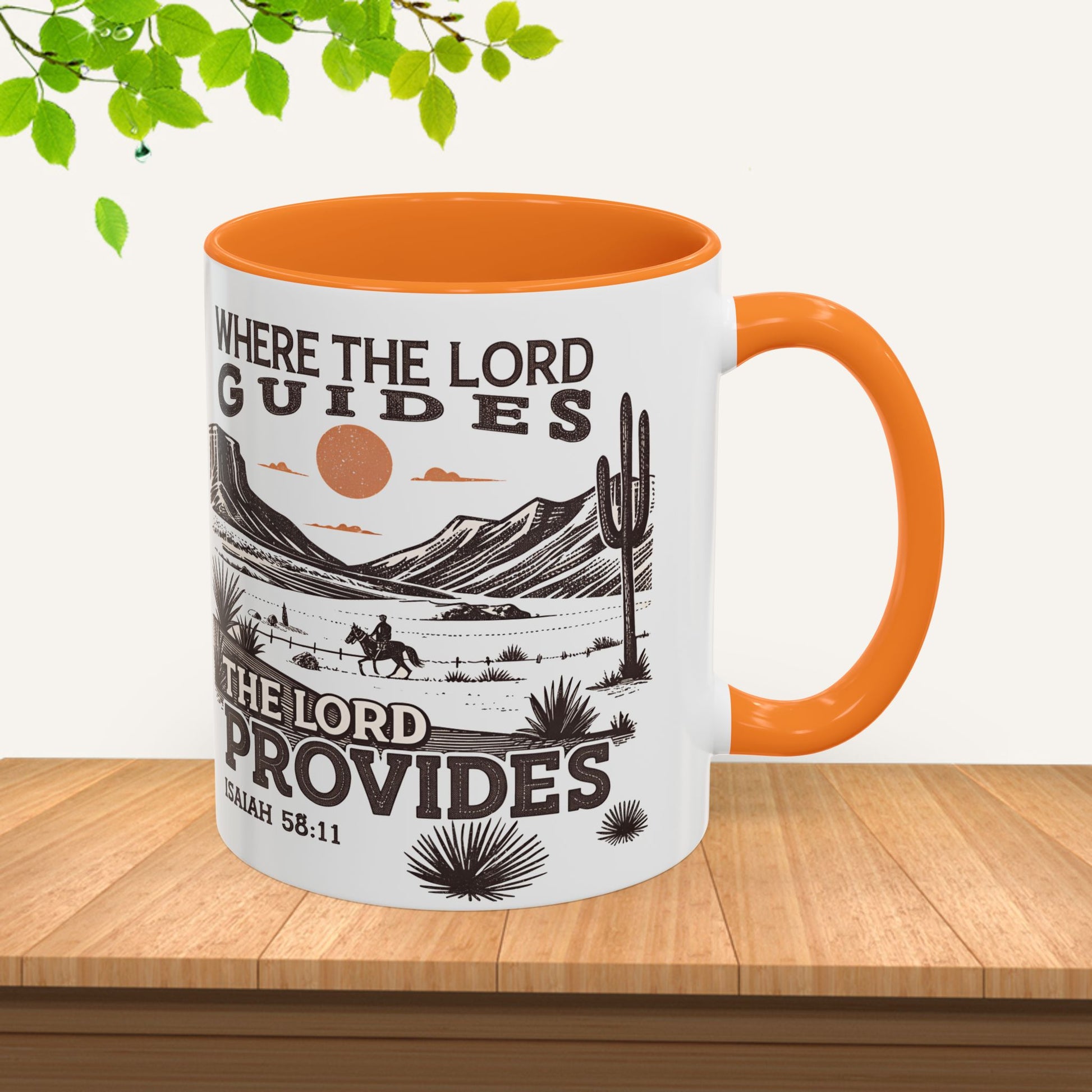 Inspirational Desert Scene Mug - 11oz & 15oz Colorful Coffee Cup for Faith & Encouragement - GULLYDESIGN
