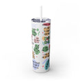 Mental Health Matters Skinny Tumbler with Straw - 20oz Inspirational Drinkware - GULLYDESIGN