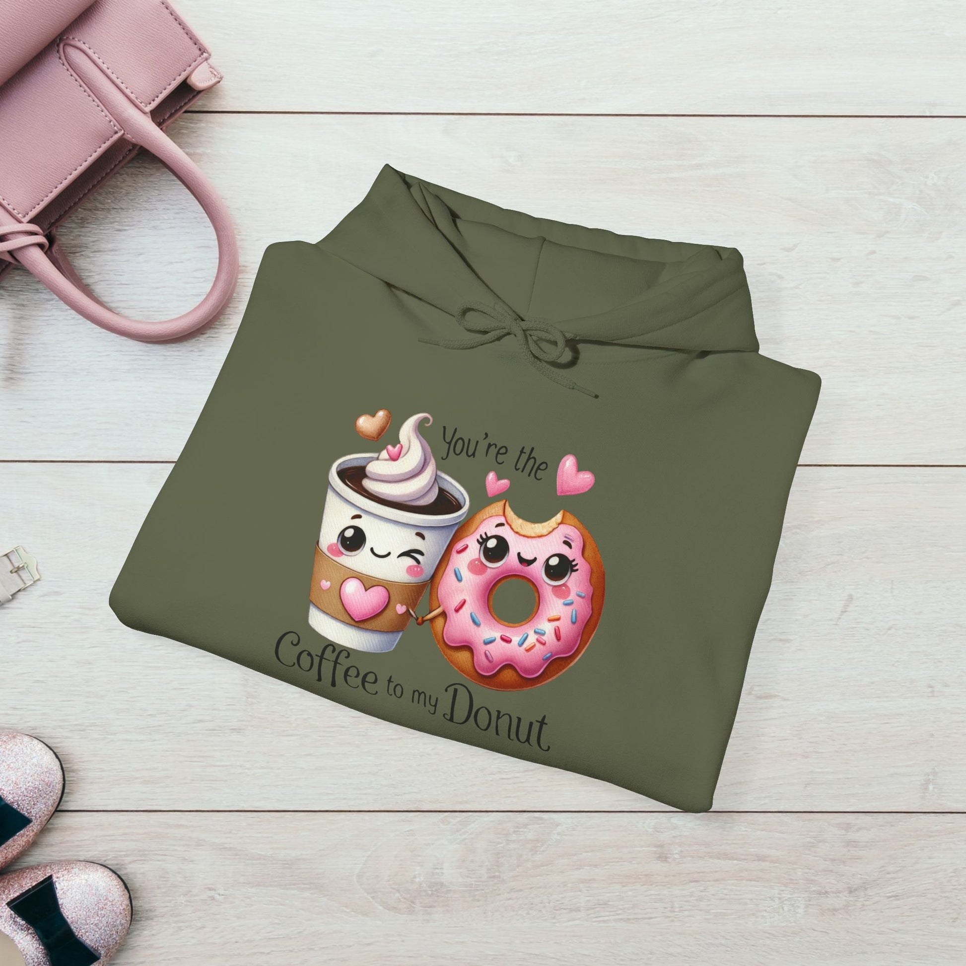 Cute Coffee & Donut Hoodie - You're the Coffee to My Donut Sweatshirt - GULLYDESIGN
