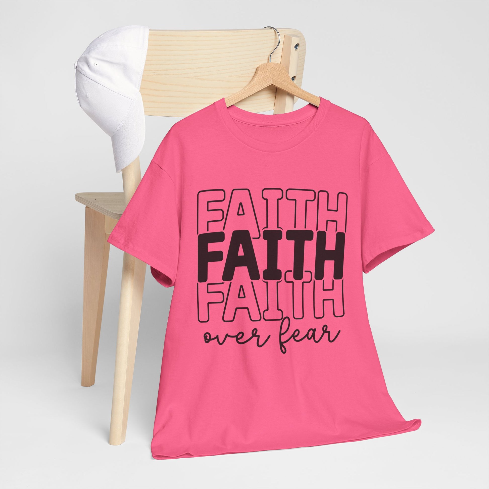 Faith Over Fear Unisex Heavy Cotton Tee - Inspirational T-Shirt - GULLYDESIGN