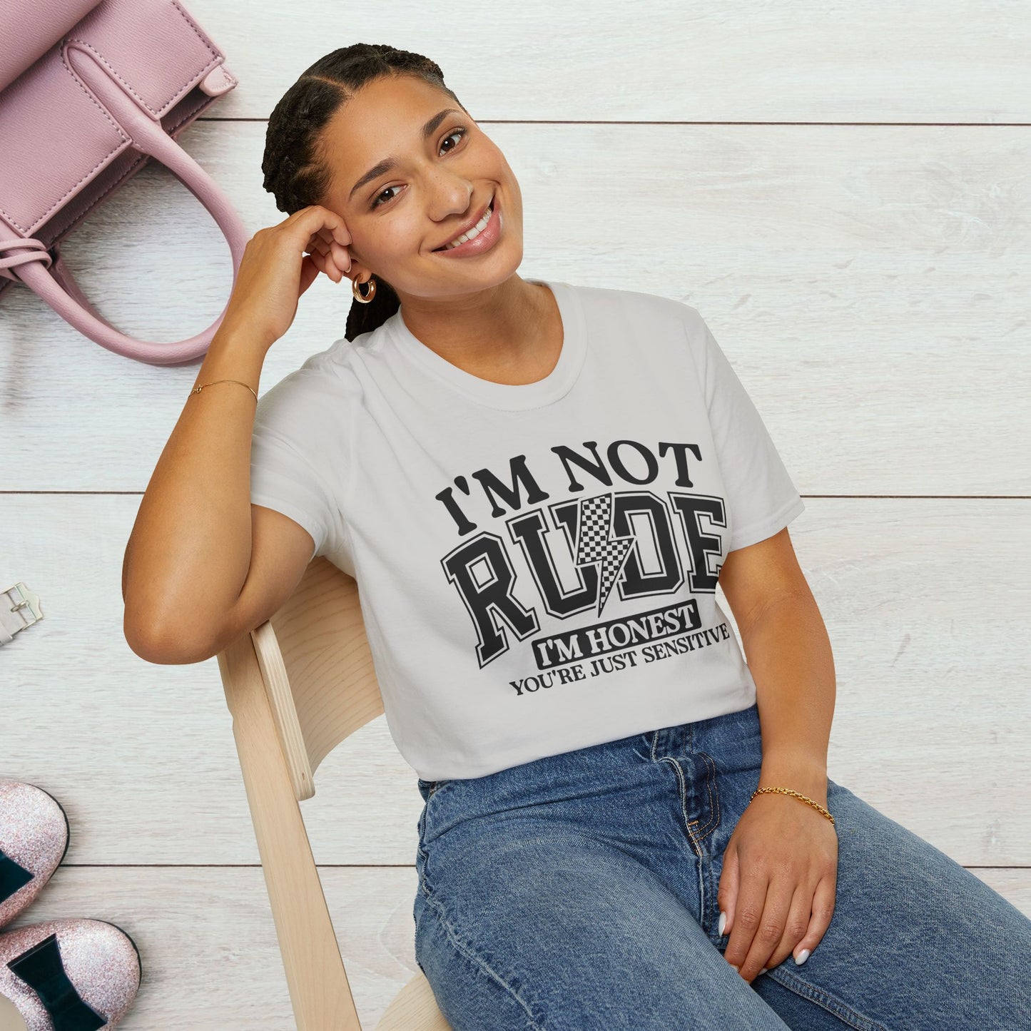 I'm Not Rude Unisex Softstyle T-Shirt – Honest Statement Tee for Fun Encounters