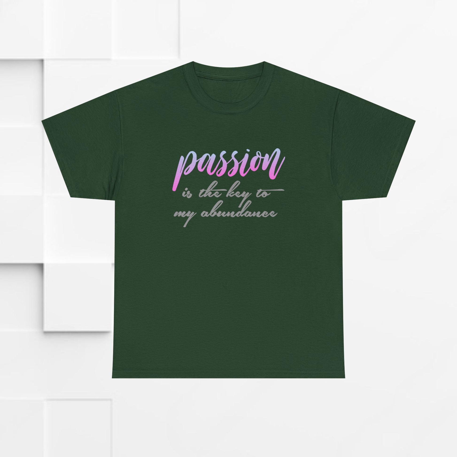 Passion is the Key Unisex Heavy Cotton Tee - Motivational T-Shirt for Inspiration and Abundance - GULLYDESIGN