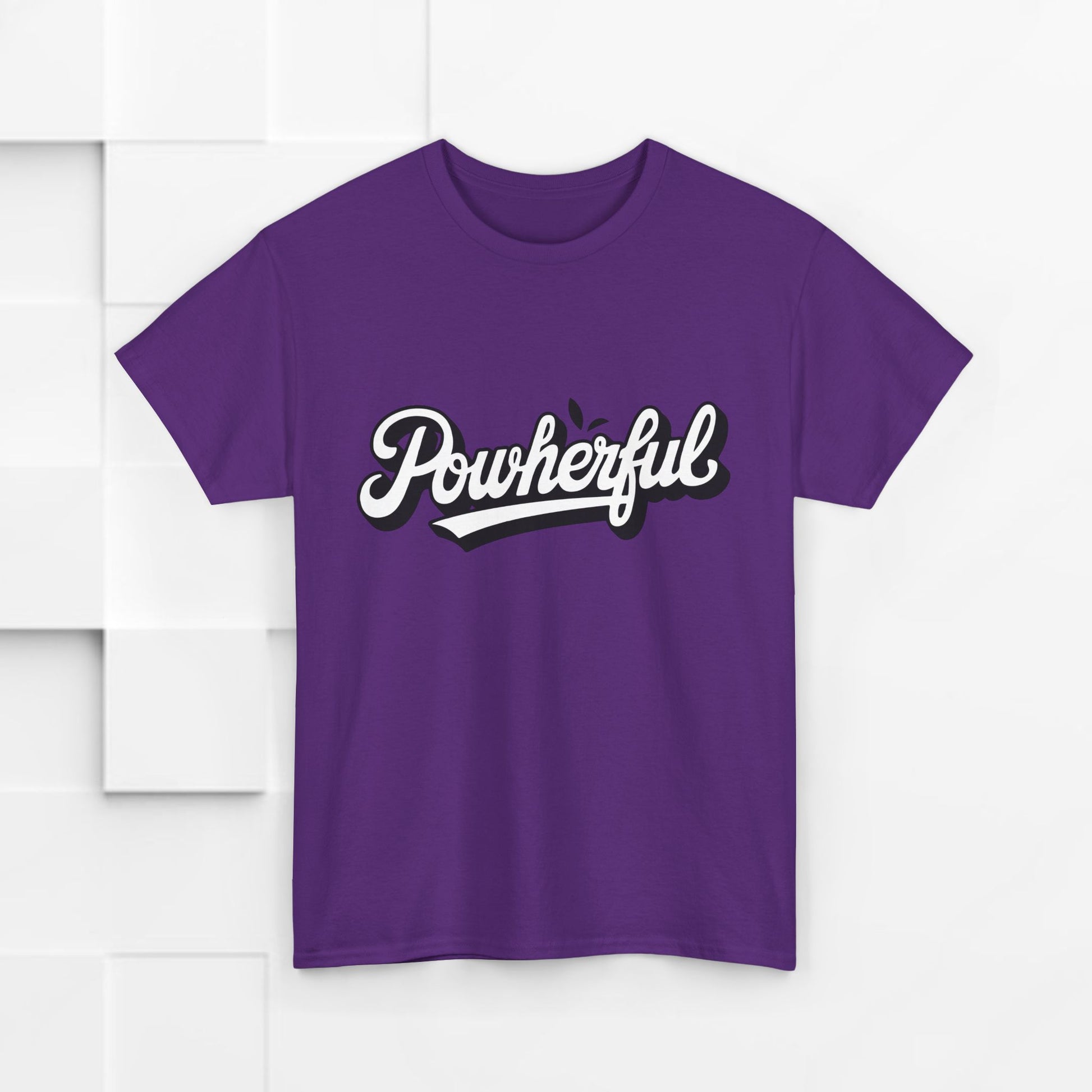Unisex Heavy Cotton Tee - 'Powerful' Graphic Tee for Empowerment and Self-Expression - GULLYDESIGN