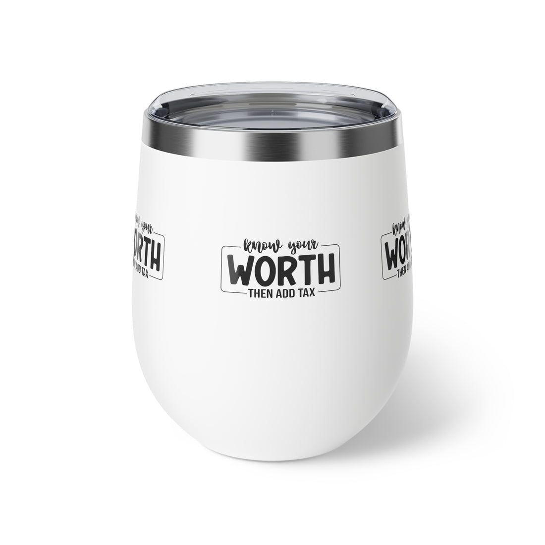 Inspirational Copper Insulated Cup - "Know Your Worth" 12oz - GULLYDESIGN