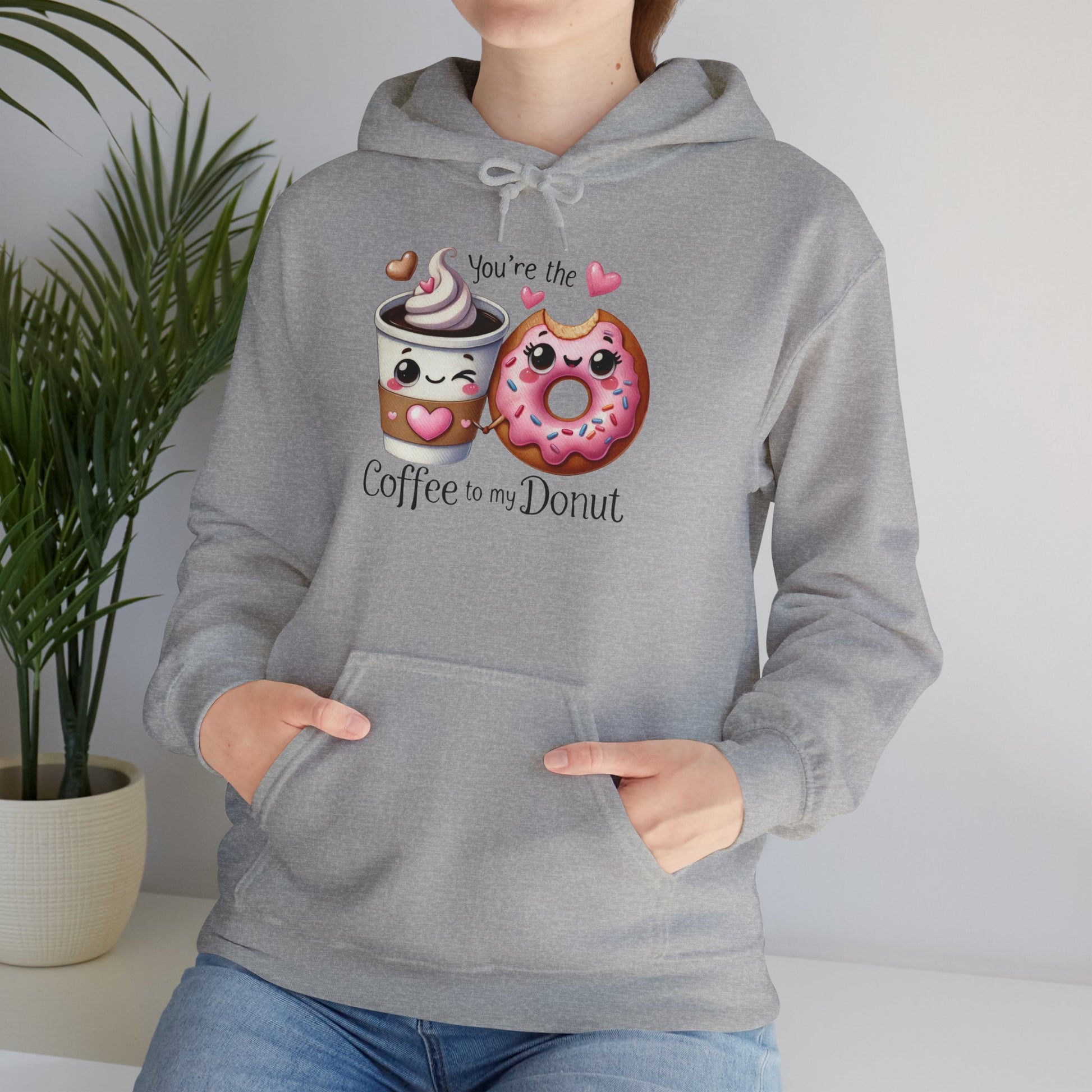 Cute Coffee & Donut Hoodie - You're the Coffee to My Donut Sweatshirt - GULLYDESIGN