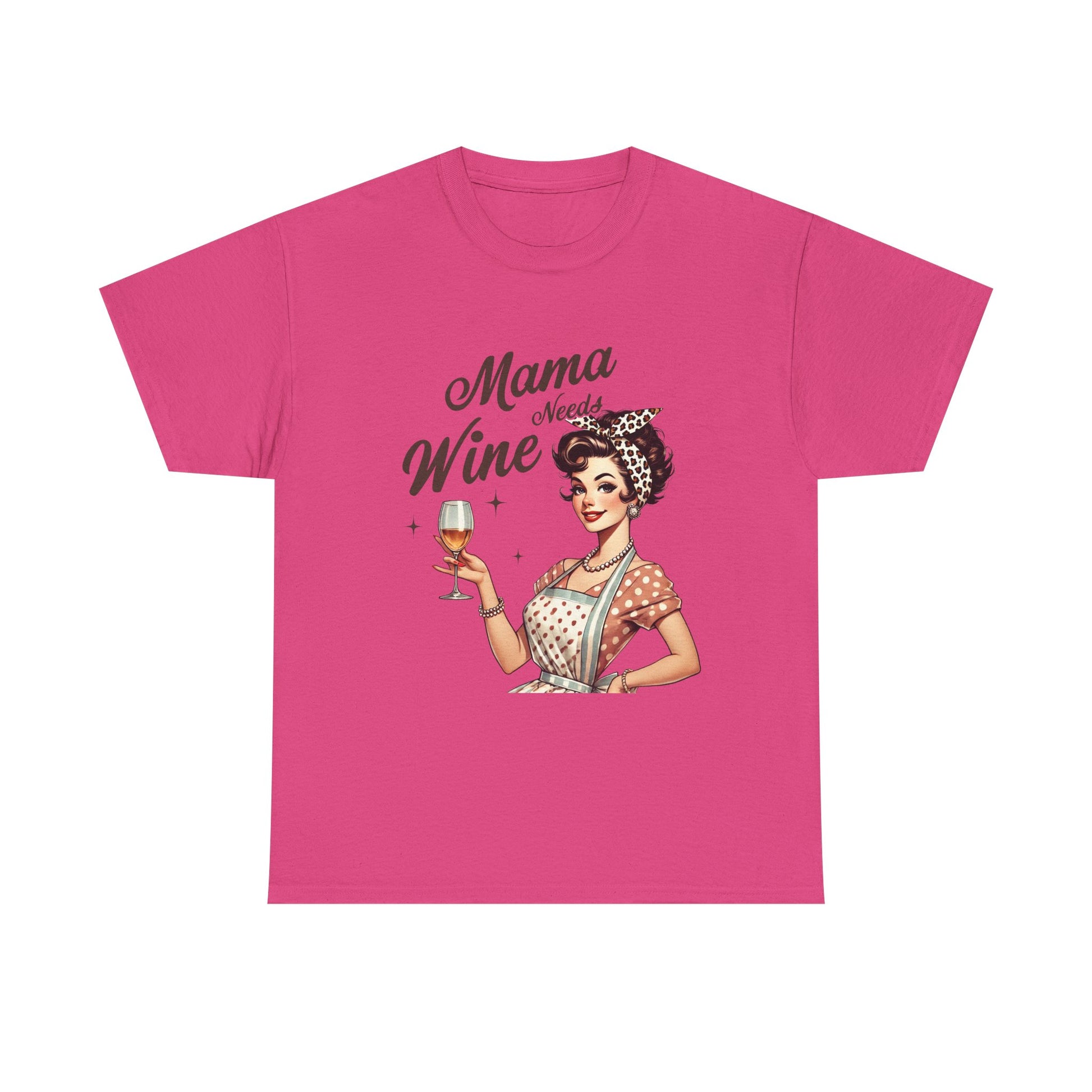 Mama Needs Wine Unisex Heavy Cotton Tee - Fun and Playful Gift for Wine Lovers - GULLYDESIGN