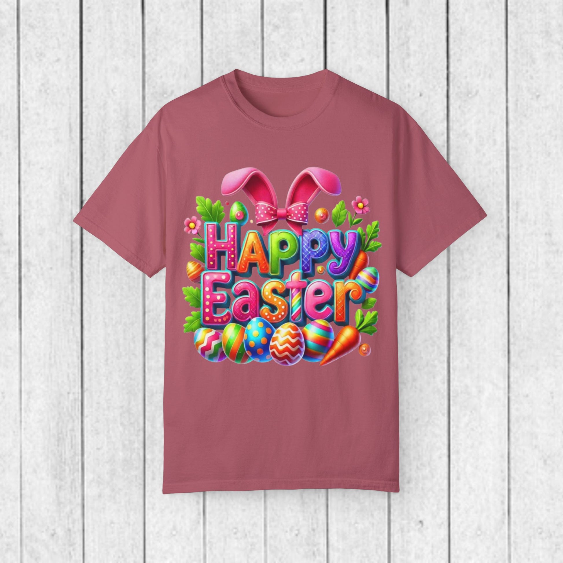 Happy Easter Unisex Garment-Dyed T-Shirt - GULLYDESIGN