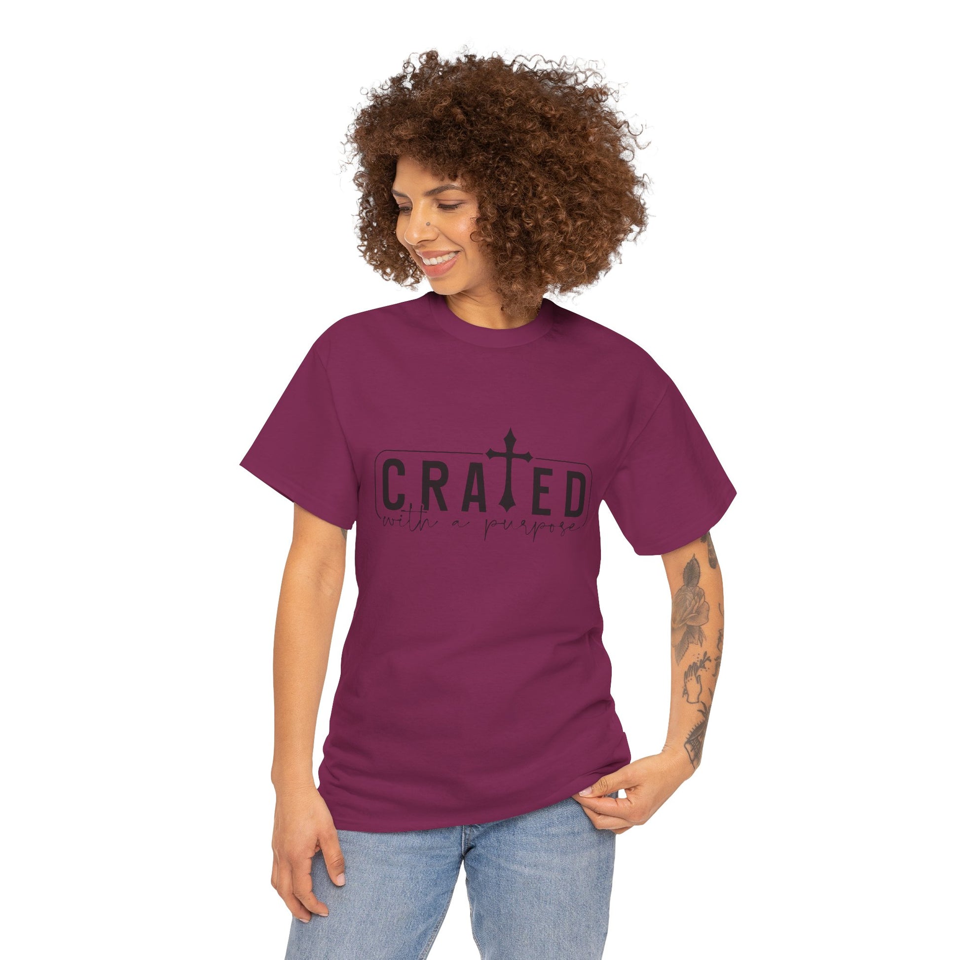 Unisex Heavy Cotton Tee - Grated with a Purpose Graphic Tee - GULLYDESIGN
