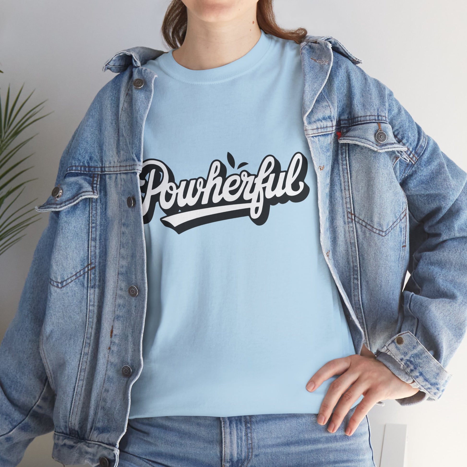 Unisex Heavy Cotton Tee - 'Powerful' Graphic Tee for Empowerment and Self-Expression - GULLYDESIGN