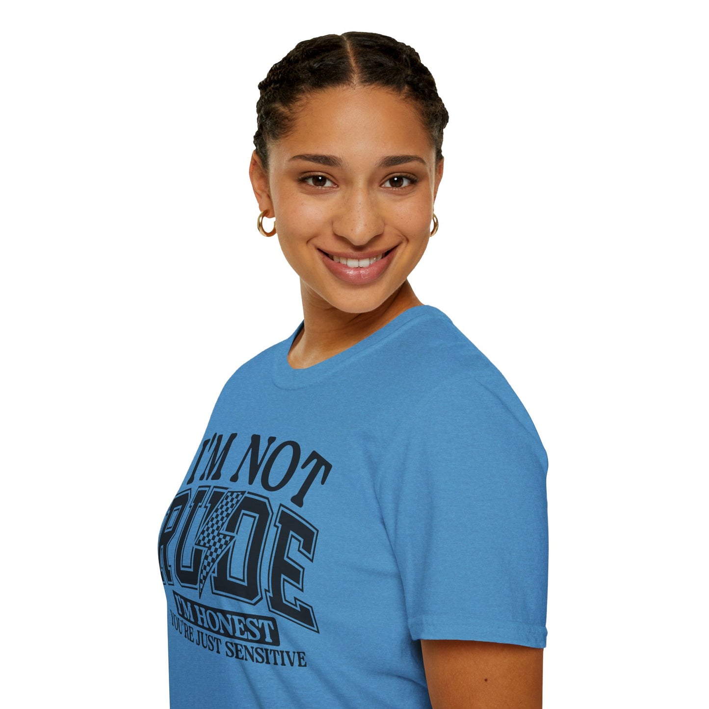 I'm Not Rude Unisex Softstyle T-Shirt – Honest Statement Tee for Fun Encounters