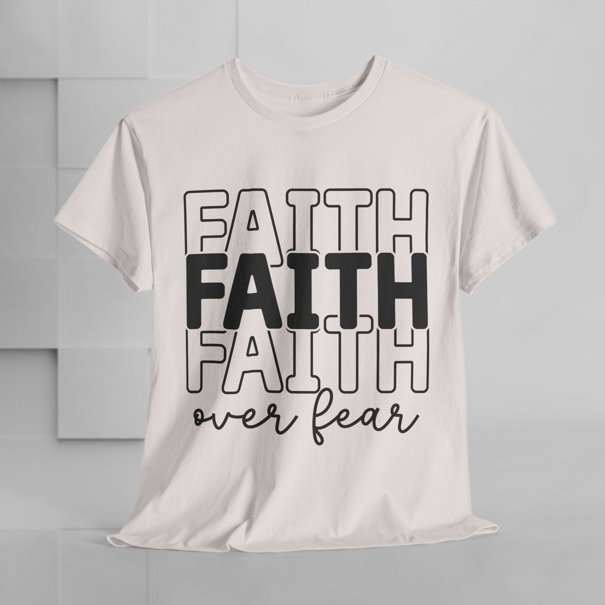 Faith Over Fear Unisex Heavy Cotton Tee - Inspirational T-Shirt - GULLYDESIGN