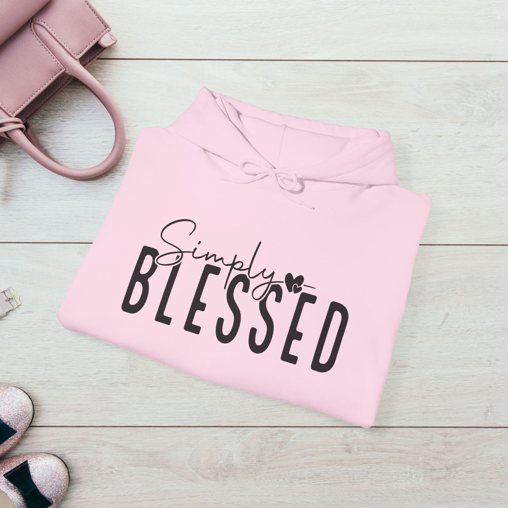 Simply Blessed Unisex Heavy Blend Hooded Sweatshirt - Cozy Casual Wear for Mindfulness and Gratitude - GULLYDESIGN