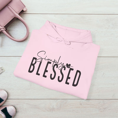Simply Blessed Unisex Heavy Blend Hooded Sweatshirt - Cozy Casual Wear for Mindfulness and Gratitude