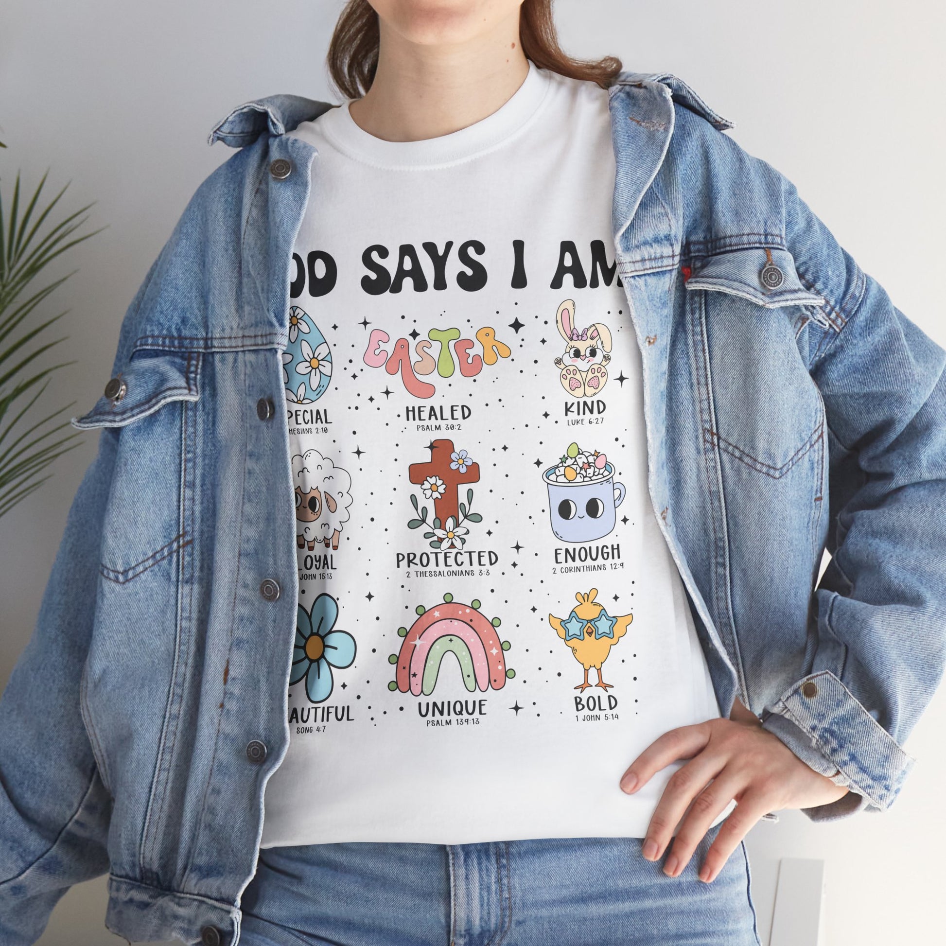 God Says I Am Unisex Heavy Cotton Tee - Inspirational Graphic T-Shirt - GULLYDESIGN