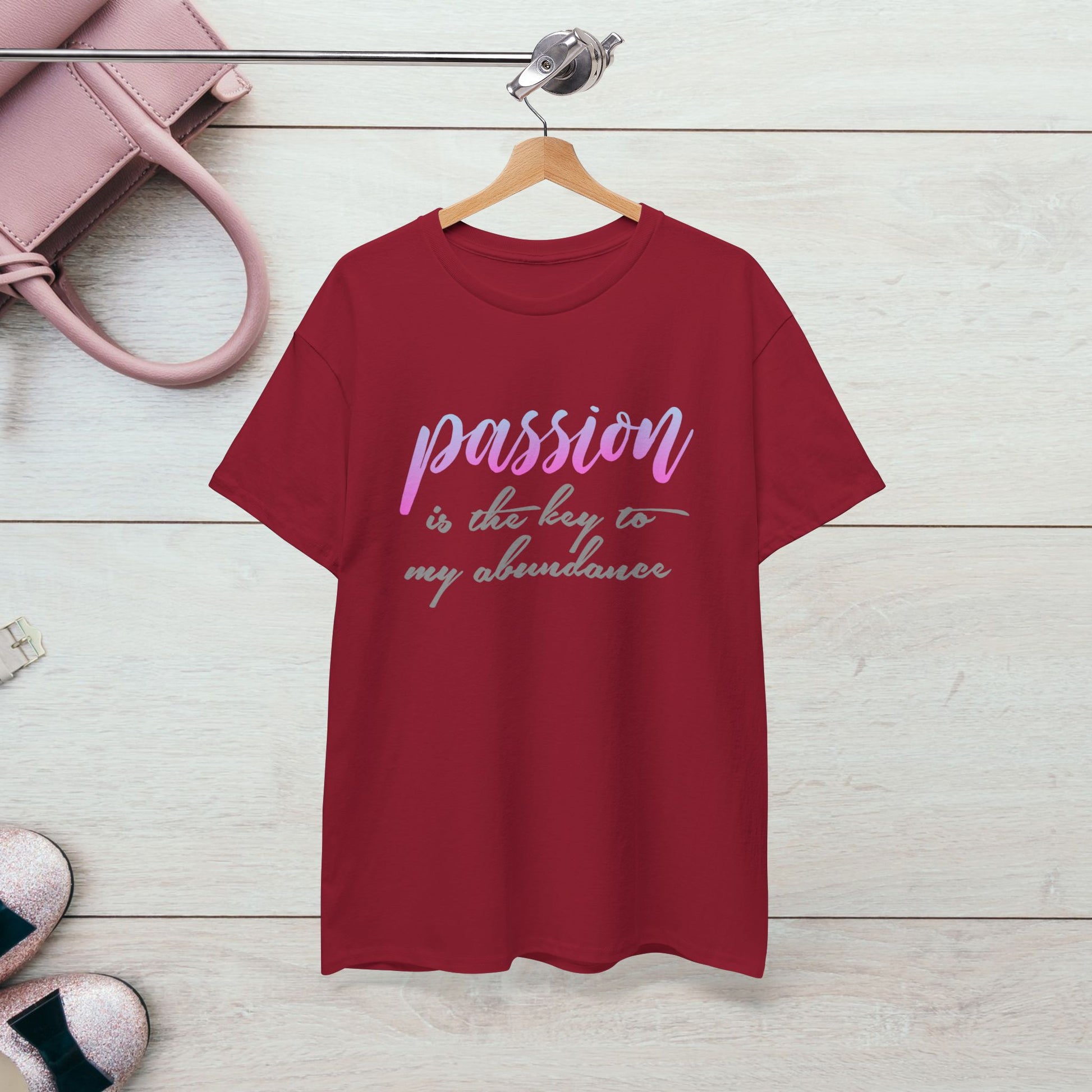 Passion is the Key Unisex Heavy Cotton Tee - Motivational T-Shirt for Inspiration and Abundance - GULLYDESIGN