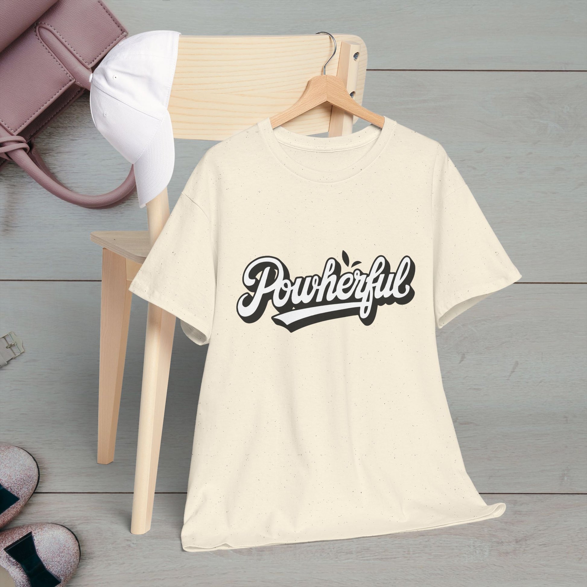 Unisex Heavy Cotton Tee - 'Powerful' Graphic Tee for Empowerment and Self-Expression - GULLYDESIGN