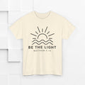 Inspirational Unisex Heavy Cotton Tee - 'Be The Light' Matthew 5:14 - GULLYDESIGN
