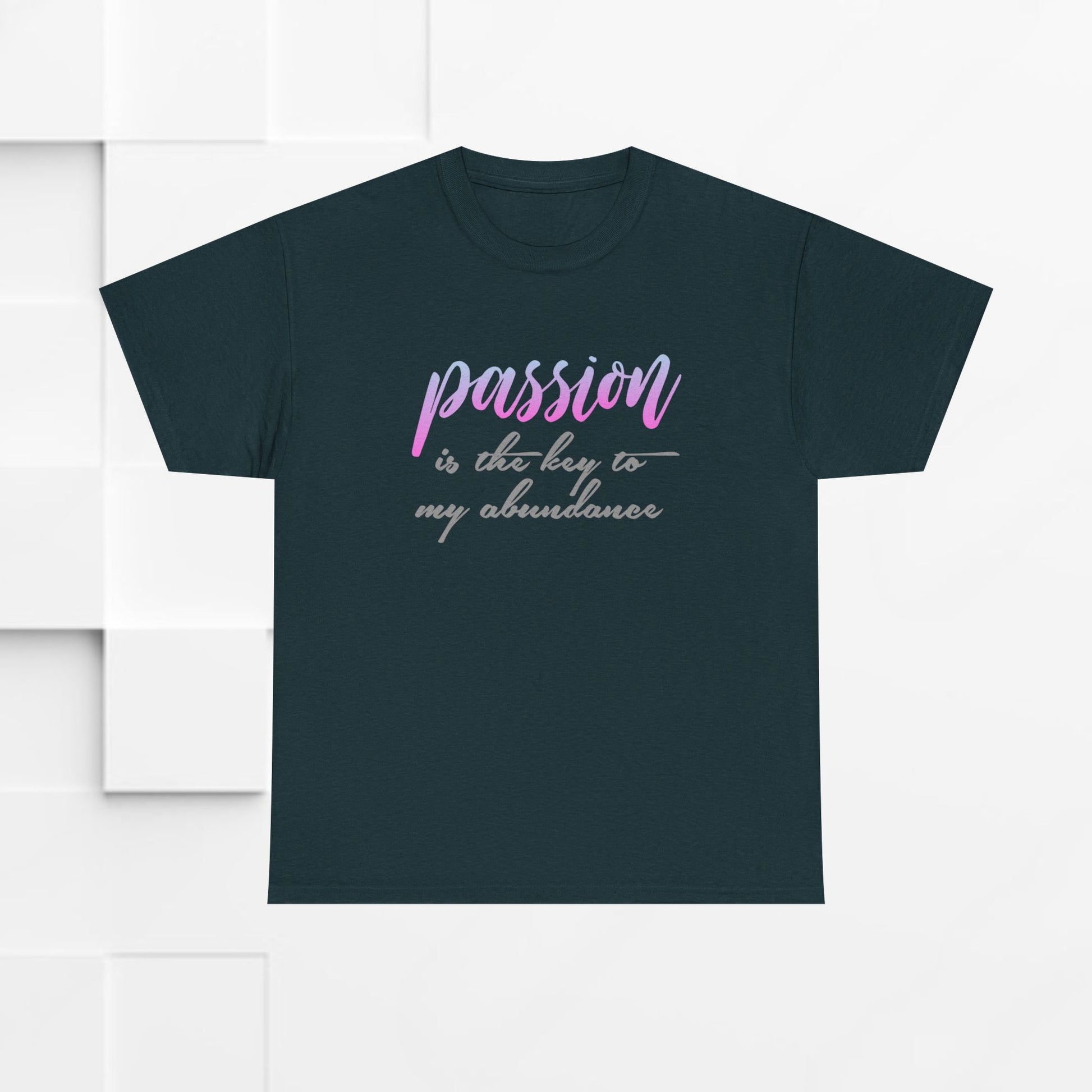 Passion is the Key Unisex Heavy Cotton Tee - Motivational T-Shirt for Inspiration and Abundance - GULLYDESIGN