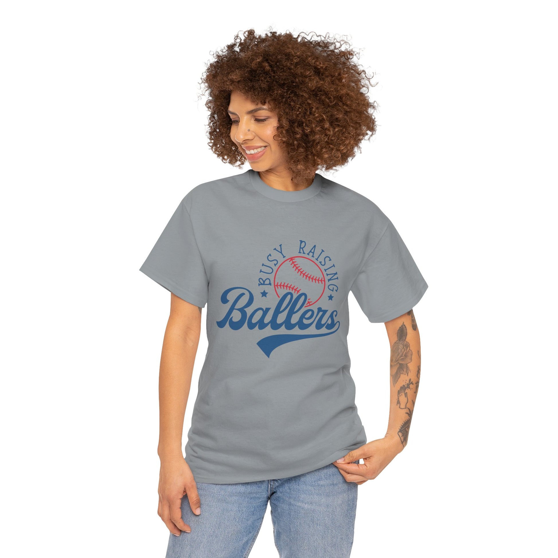 Busy Raising Ballers Unisex Heavy Cotton Tee - GULLYDESIGN