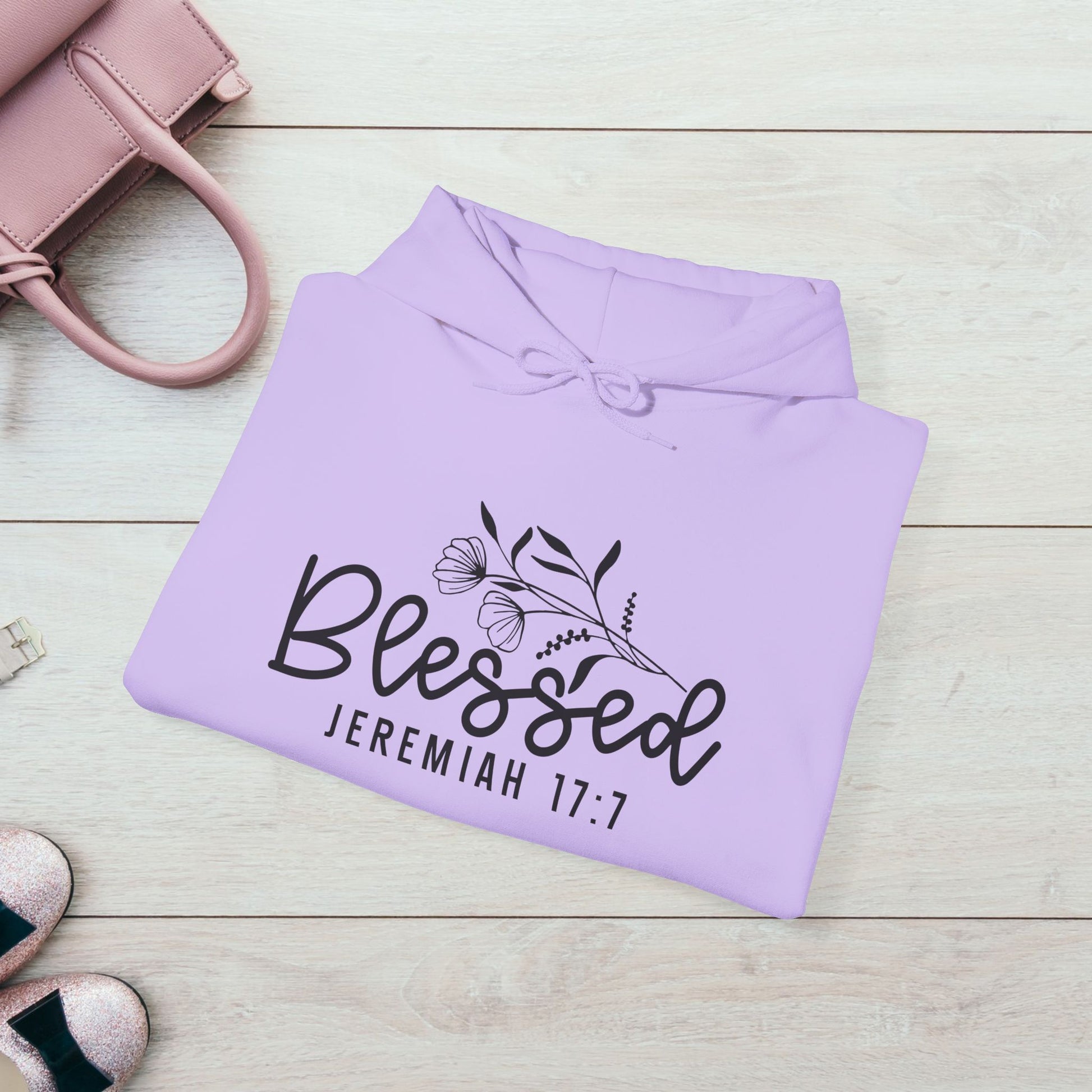 Blessed Hooded Sweatshirt | Jeremiah 17:7 | Cozy Unisex Sweatshirt for Faith & Inspiration - GULLYDESIGN
